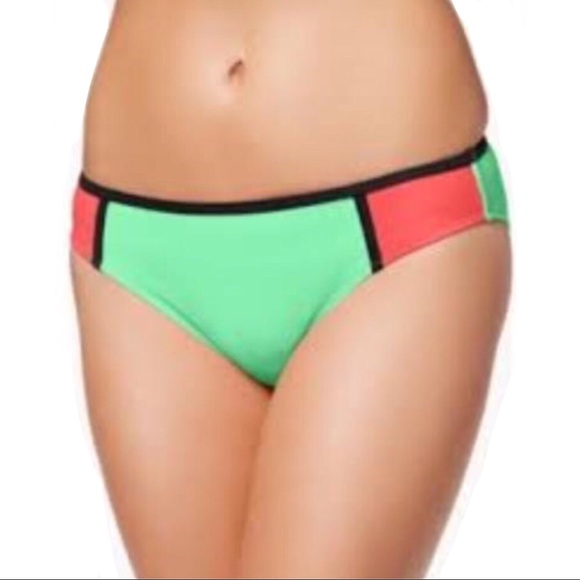CALIFORNIA WAVES Color Block Hipster Bottom S - Picture 1 of 3